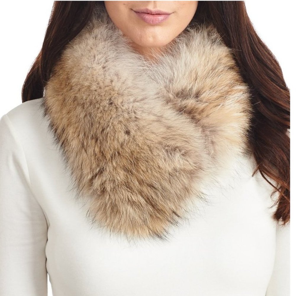 Genuine Coyote Fur Headband Scarf Collar Real